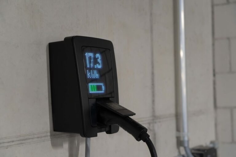 A close-up of a public DC fast charging station's payment and pricing screen